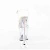 Pleaser - FLAMINGO808MLS Ankle strap sandal, Pole dance shoes - Off white/Transparent Product image